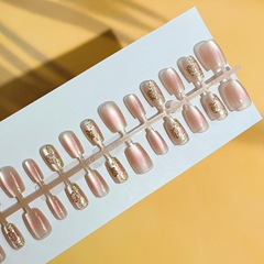 30片手工穿戴甲富貴花開吉祥手工百搭可拆卸