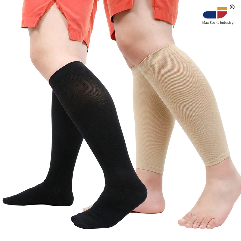 Cross-Border Large Size Pressure Leg Sleeves for Men and Women 6XL Elastic Socks Amazon Export Leggings Plus Fat Compression Socks