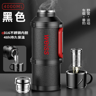 Large Capacity 316 Stainless Steel Thermos Pot Outdoor Travel Camping Style Car Portable Stew Teapot Winter Wholesale