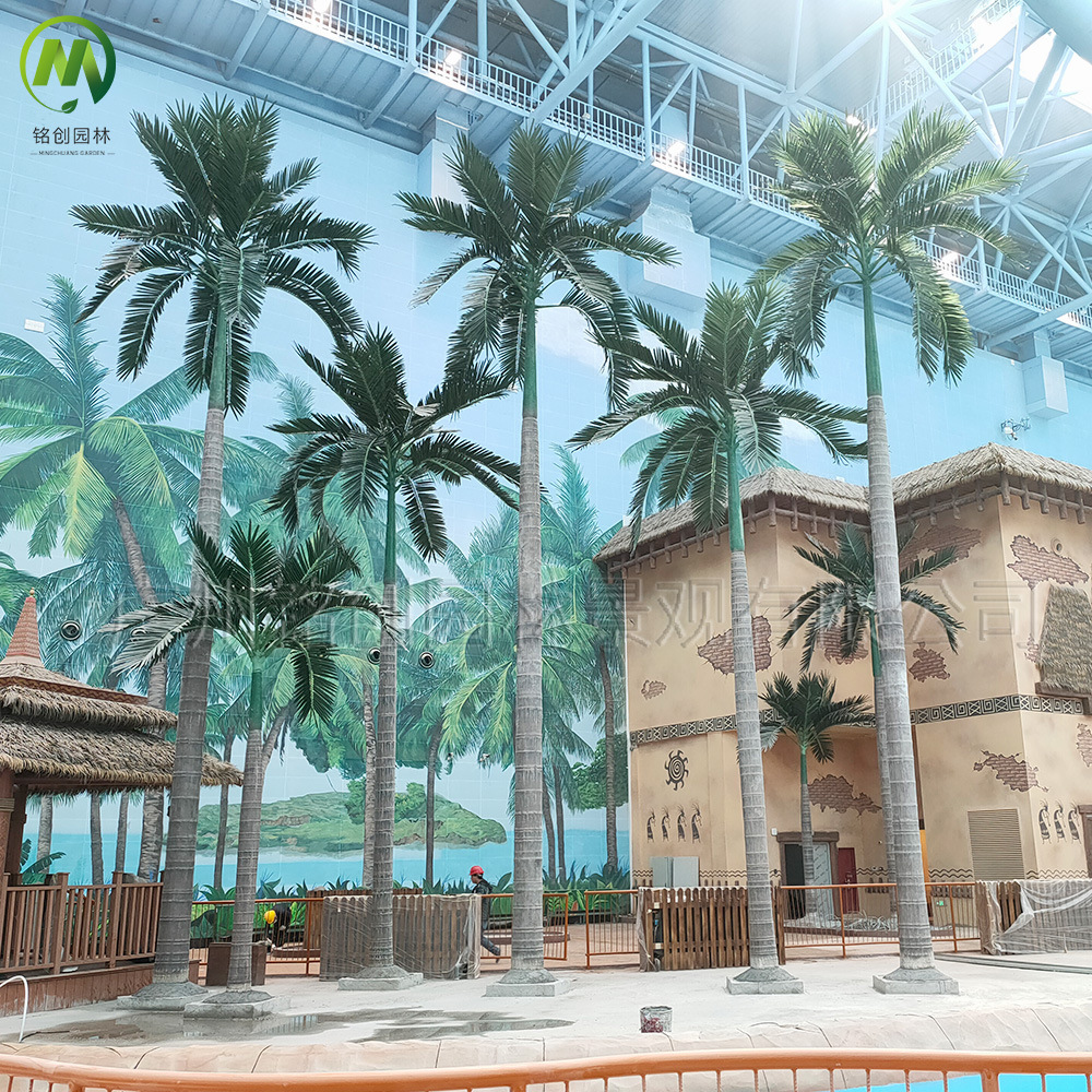 仿真大王椰树大型玻璃钢材质人造假树热带绿植布景室内外假椰子树