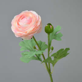 仿真2头露莲单枝千层洋牡丹 室内家居客厅装饰摆放婚庆摄影假花