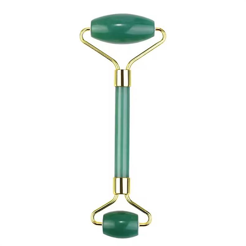 Amazon Pembe Kristal Jade Çift Başlı Masaj Rulörü Kalp Şekli Kazıyıcı Özel Masaj Kazıyıcı Taş Stokta