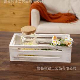 跨境现货木质卷纸收纳盒桌面杂物收纳整理盒抽屉洗漱用品储物盒