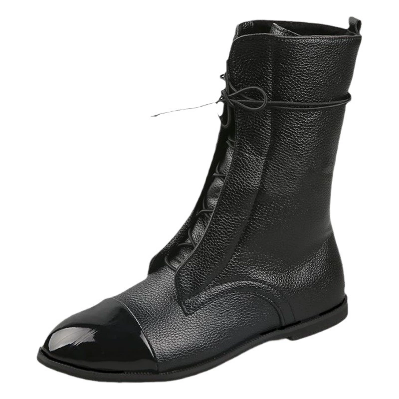 Женские сапоги больших размеров для внешней торговли Martin женские Новые 2023 тонкие сапоги женские черные локомотивы, красивый грубый с трансграничным