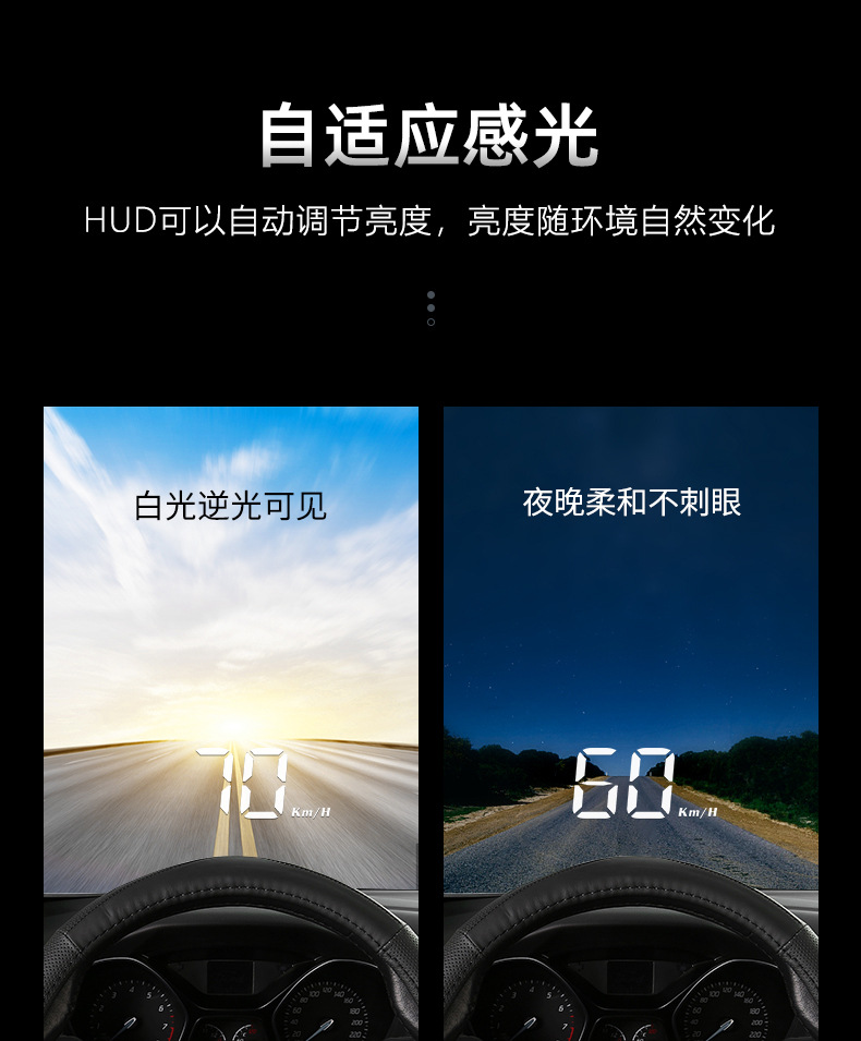 Cross-Border M3 Head-Up Display Hud Car Universal Modified Portable Obd High-Definition Car Display Manufacturer