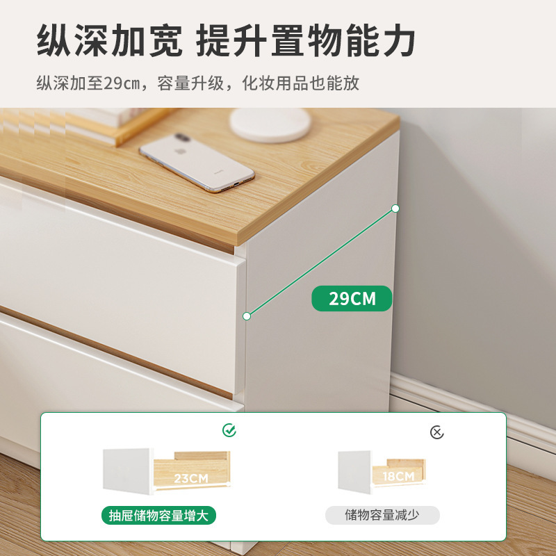 Mesita de noche, almacenamiento pequeño y sencillo, estilo ins, mesita de noche para habitación de alquiler