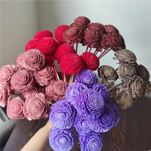 Artificial flowers, chrysanthemums and grass flowers, 4cm home decoration, artificial flowers, handmade flowers, aromatherapy, home furnishings and decorations