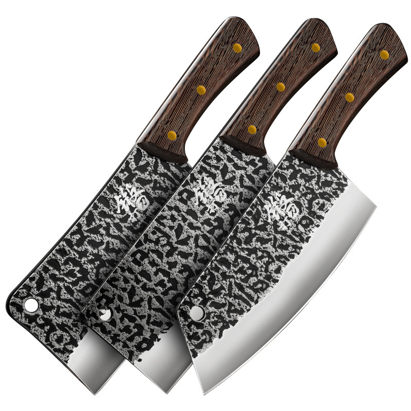 Cuchillo de cocina de Longquan forjado a mano casero herramientas de corte conjunto de cuchillo de cocina de Longquan forjado pequeño cuchillo de cocina puede