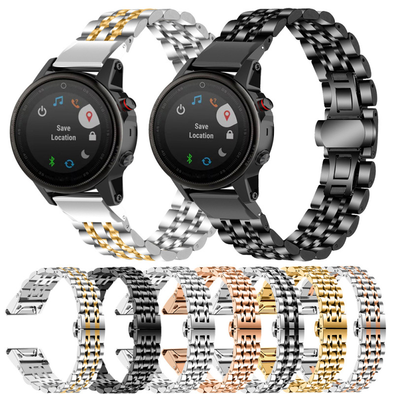 Suitable for Jiaming Fenix7X/6XPro/935/3HR/S62 seven beads stainless steel quick release 22/26mm strap