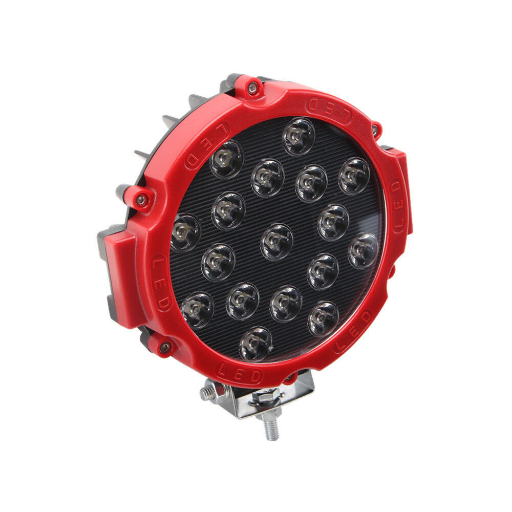 Auto LED Spotlight SUV 51W Negro 17LED Work Light ATV 4wd Bumper Fog Light 7 pulgadas