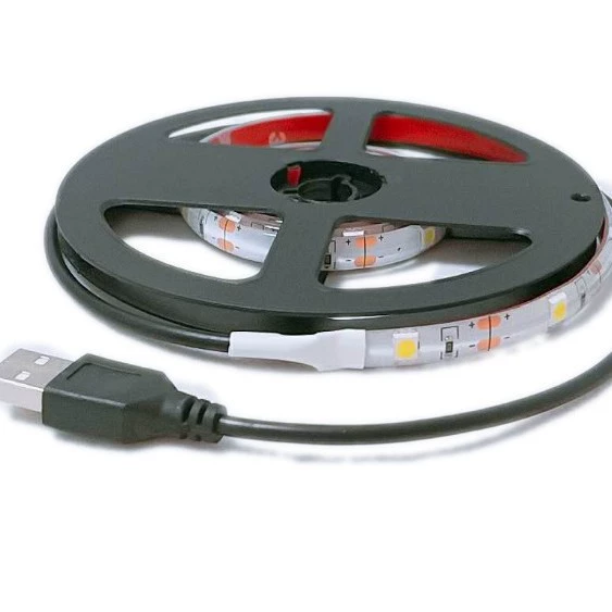 USB 5V световой лентой, 1 м, 30×5050 светодиодов, варианты монохромный или RGB
