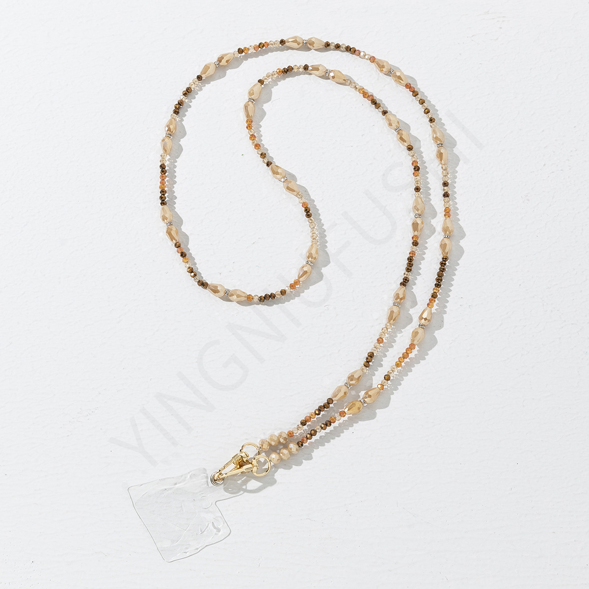 56g Weight Mobile Phone Chain Classification 1 Piece Quantity Glass Material Geometric Pattern Cute, Modern Style Style Beaded Craft Cute Modern Style Geometric Glass Beaded Mobile Phone Chain 12