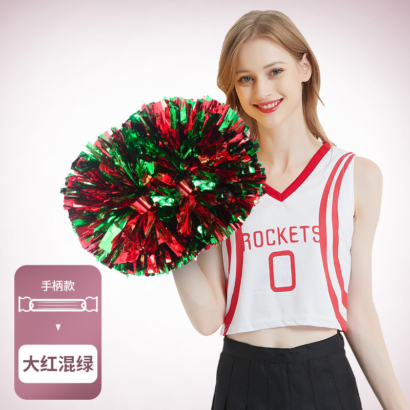 Porristas Bola de flores porristas mano flor mano sacudida flor danza rendimiento mano flor porristas flor bola de color rendimiento