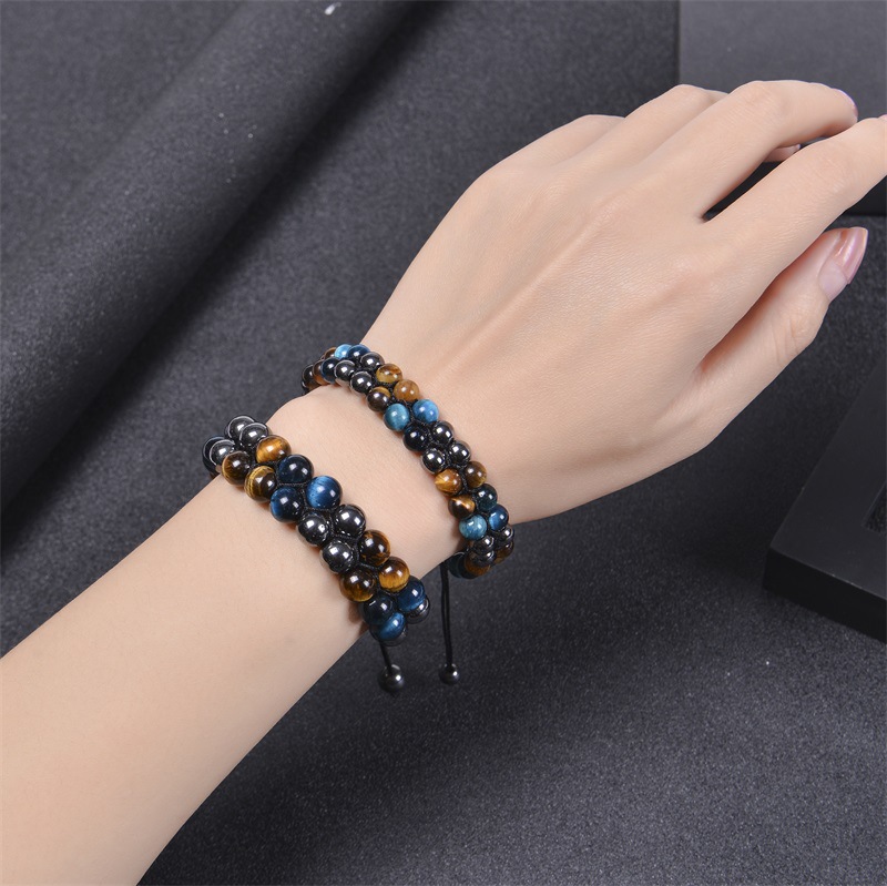 35g Weight Bracelets Classification 1 Piece Quantity Daily Occasion natural stone Material Gradient Color Pattern Unisex Gender Beaded Design Fashion Style Fashion Gradient Color Natural Stone Beaded Bracelets 1 Piece 8