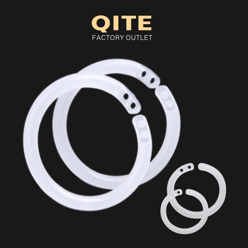 Fábrica directa doble hebilla vinculante transparente anillo de hojas sueltas hebilla anillo de libro de plástico mano cuenta tarjeta anillo de hojas sueltas libro