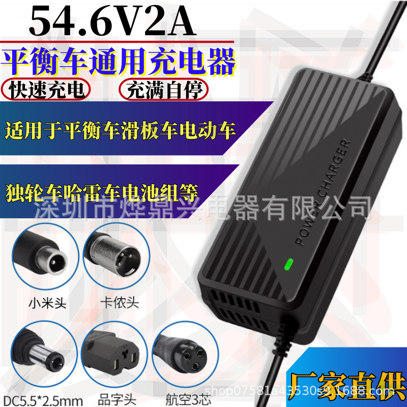 54.6V2A リチウム電池充電器 48V シロップ ハーレー電動スクーター充電器|undefined