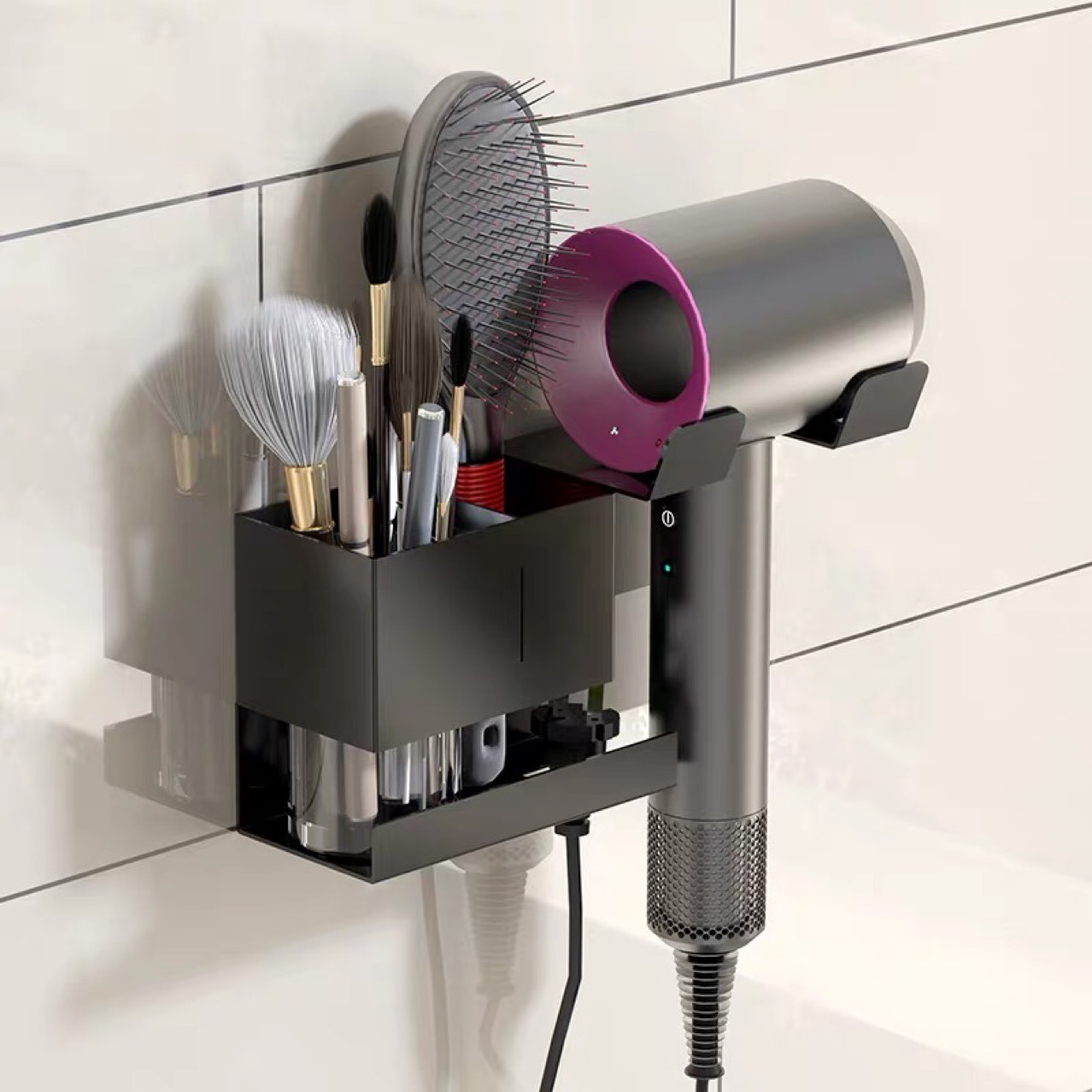 Hair Dryer Storage Rack, Bathroom Sink Hair Dryer Holder, Hairdressing Tool Storage Box, Hair Dryer Hanger