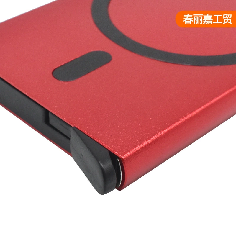 Magnet bottom push card cover aluminum alloy card clip automatic ejection card bag ID card set credit card bank card box