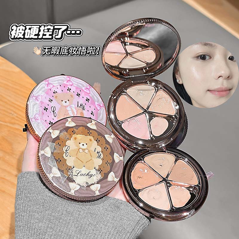 LUCKGO Pink Sweetheart Concealer Palette - Covers tattoos, facial blemishes, acne scars, dark circles, and tear troughs.