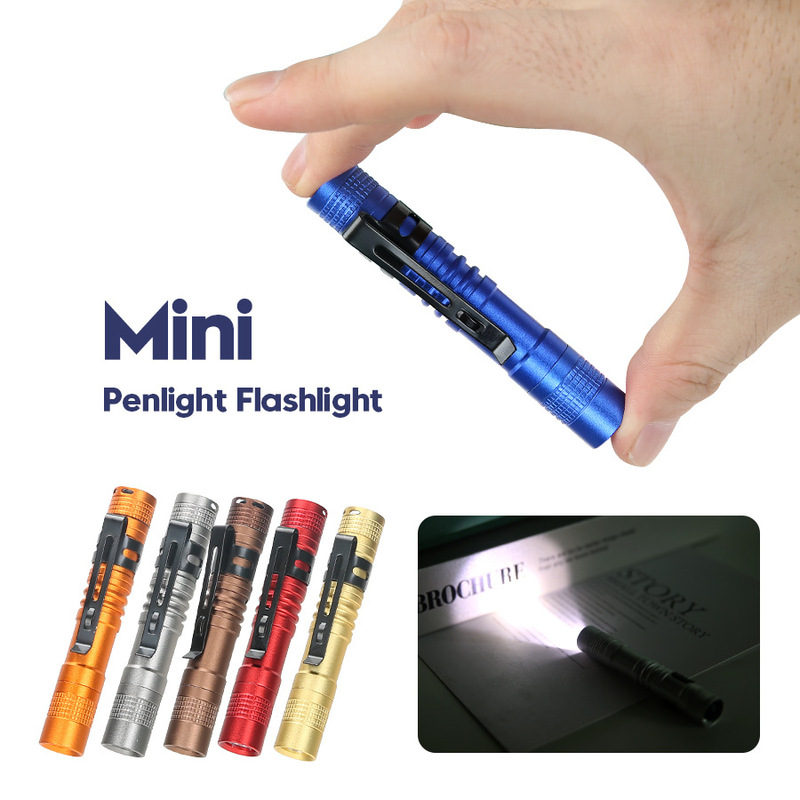 Led Flashlight Strong Fiber Optic Ultra-Portable Aluminum Alloy No. 7 Dry Battery Outdoor Waterproof Portable Work Light