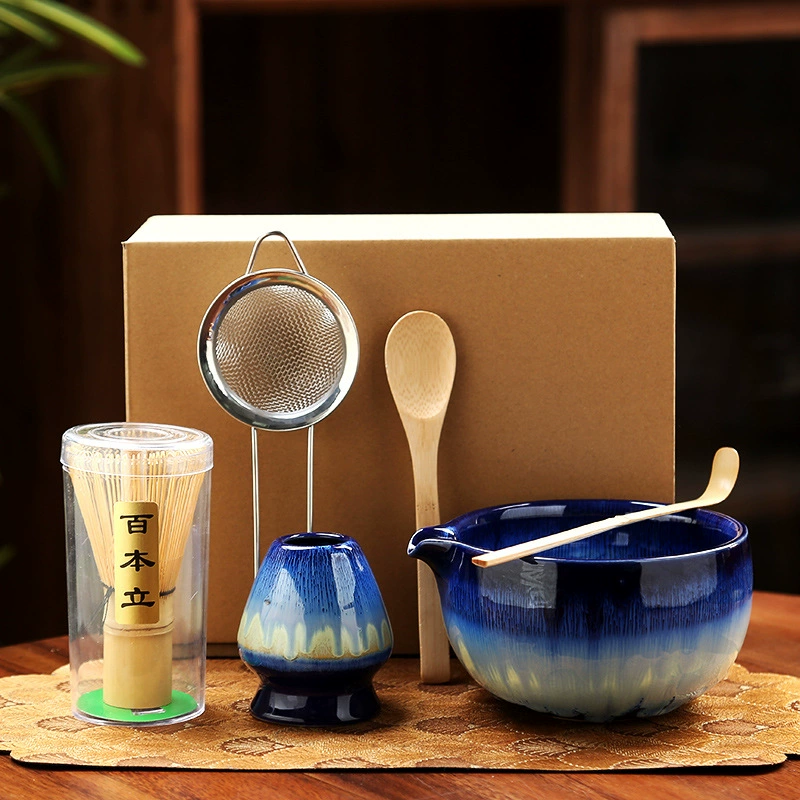 Чайная чаша династии Сун с матовой глазурью, набор для приготовления матча, набор для заваривания чая Бай Бен Ли, миксер для порошка матча