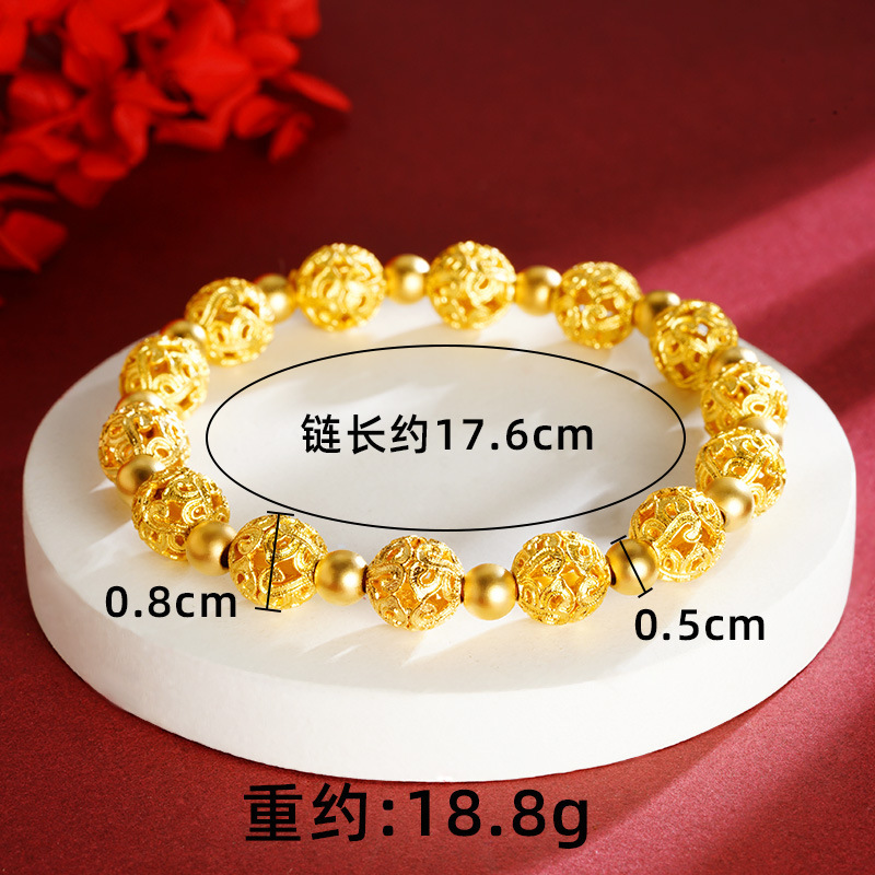 Nuevo brazalete chino de bambú de estilo chino para damas que no se desvanece durante mucho tiempo, brazalete de marea nacional de esmalte, joyería de latón dorado de arena vietnamita