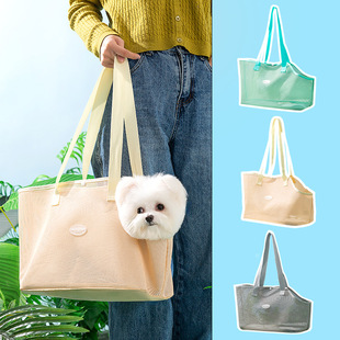 Breathable mesh outbound bag shoulder dog bag crossbody bag puppy hand bag pet portable universal cat bag supplies