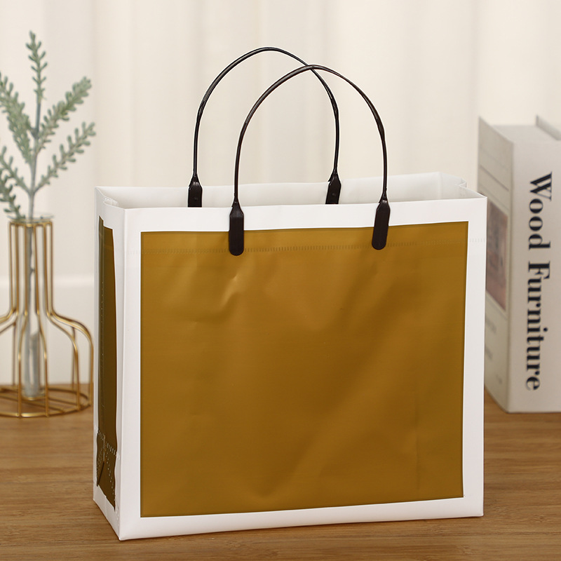 Bolsa de regalo de PVC, bolsa sencilla, bolsa de regalo moderna, bolsa de plástico para ropa, bolsa de mano gruesa para tienda de ropa, ropa image 13