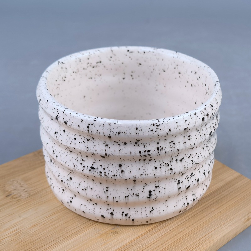Selección estricta de tazas de velas de incienso cerámico, rociadores circulares nórdicos, decoración del hogar interior, adornos de mesa de velas, contenedores de velas image 5