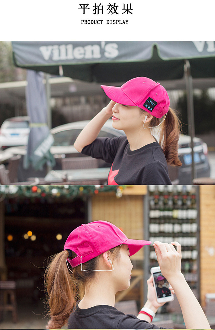 Audio smart Bluetooth headphones, summer sports empty top cap, sun protection and shade cap, men's and women's tennis and baseball caps Application Scenario