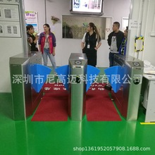 工厂员工通道闸进出口器刷卡人脸识别人行通道闸景区场馆收缩翼闸