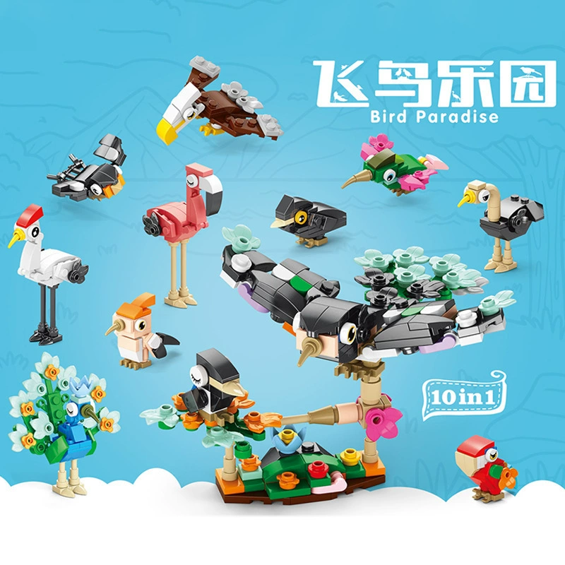 Конструктор в стиле LEGO, игрушка-динозавр, мелкие детали, капсульная игрушка, подарок на день рождения