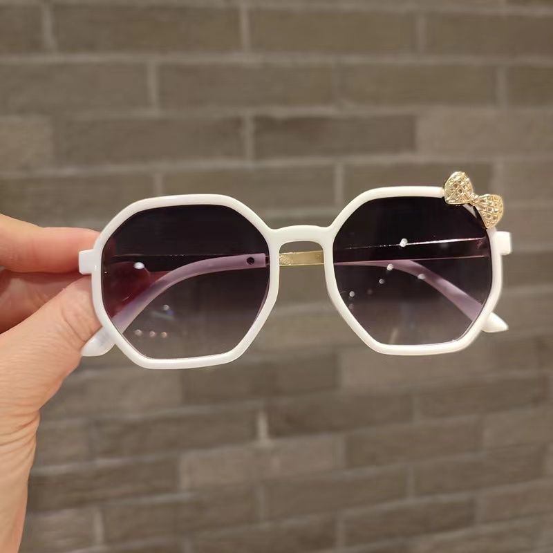 Cute Bow Knot Pc Oval Frame Clips Women's Sunglasses display picture 7