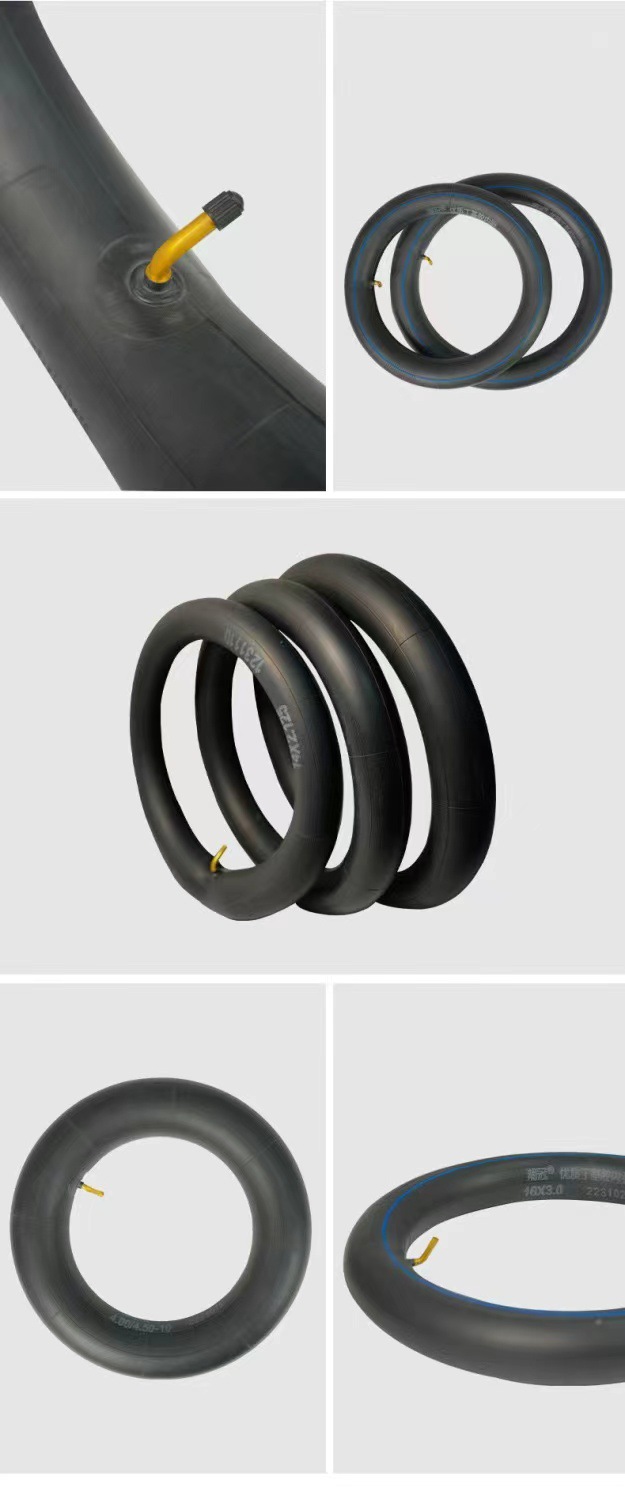 Electric Vehicle Butyl Rubber Inner Tube Universal Accessories, Size 3.50-10, High and Low Temperature Resistant, Bent Nozzle Inner Tube for Electric Scooters