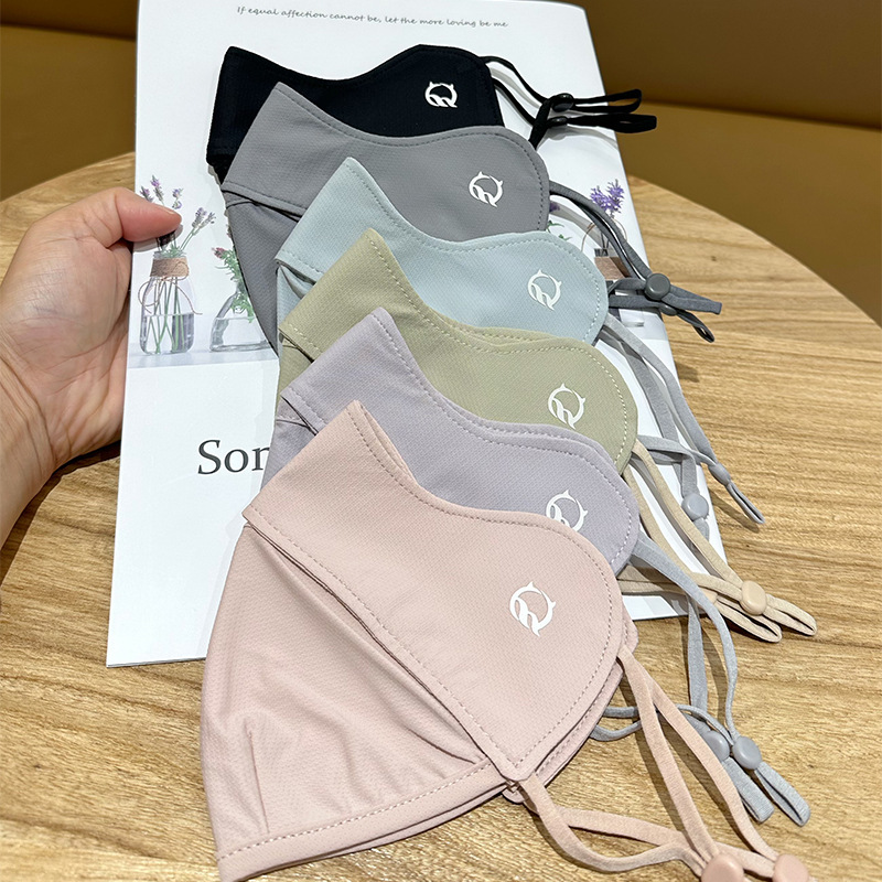 王子路路夏季防曬戶外防紫外線透氣薄冰絲護眼角遮陽面罩