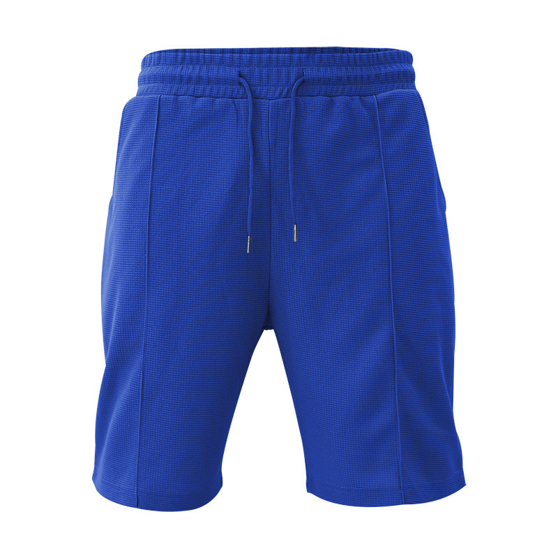 Men's Waffle Knit Hooded T-Shirt And Shorts Set - Summer Athletic Casual Short Sleeve Outfit_viptrois.com