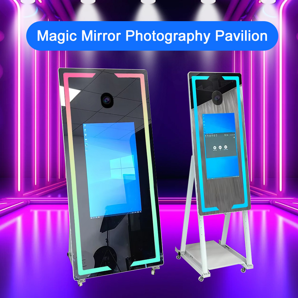 爆款新品拍照一体机mirrorbooth跨境工厂直销360魔镜照相亭