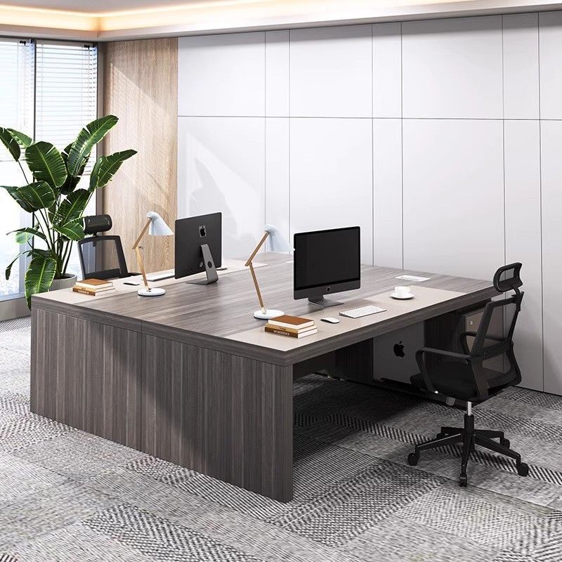 Boss Desk Double Face-To-Face Two-Person Computer Desk Simple Modern Financial Desk Supervisor Manager Desk and Chair Combination