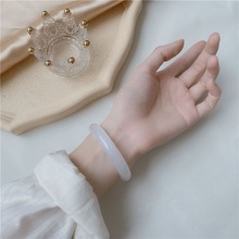 手鐲冰种白玉髓手镯女款细古风少女荔枝冻玛瑙叮当镯玉镯子年轻款