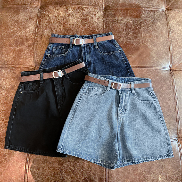 High-Waisted Tummy-Tucking Wide-Leg Denim Shorts Versatile Slimming Straight-Leg Casual Jeans for Commuting 2026 Summer New Style High-Waisted Tummy-Tucking Wide-Leg Denim Shorts Versatile Slimming Straight-Leg Casual Jeans for Commuting 2026 Summer New Style