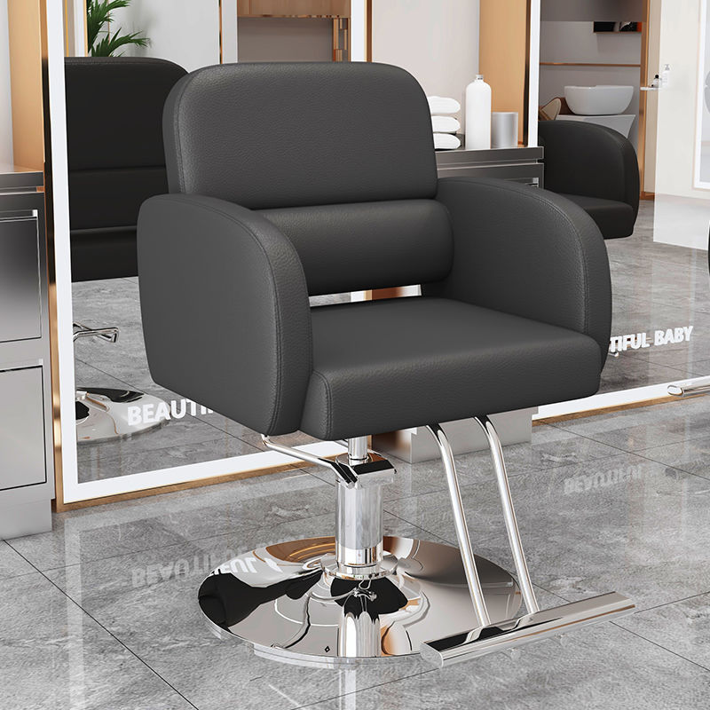 La nueva silla de peluquería simple e innovadora, la silla de peluquería teñida en permanente se puede levantar y levantar, la silla de peluquería giratoria, la silla de corte para el cabello