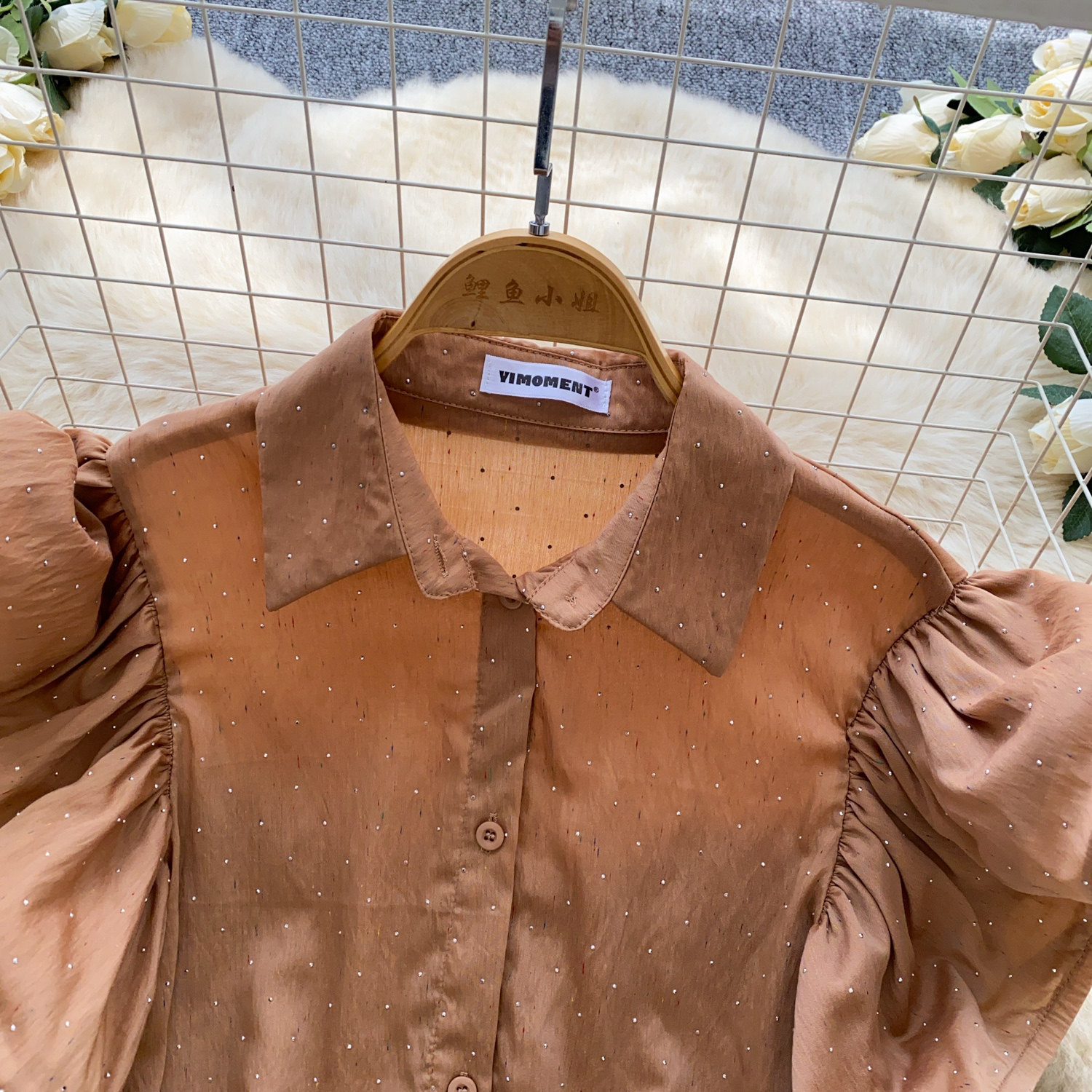 Women's Korean Style Puff Sleeve Breathable Shirt Skin Friendly Loose Design Elegant Versatile Commuter Top Spring 2026_ecoleips.com