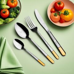 高級豪華レーザー金メッキ金型ステンレス食器洋食食器宴会結婚式プレゼントナイフフォークスプーン