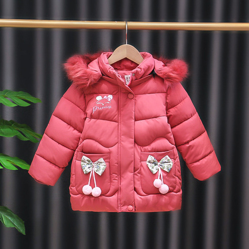 童装女童棉衣2021新款宝宝冬装上衣韩版儿童棉服小孩加厚棉袄外套