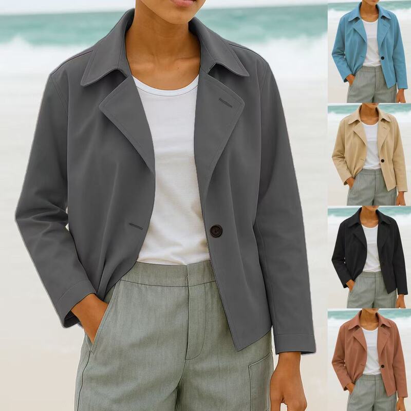 Cross-Border European and American New Autumn and Winter Jackets for Women, Casual Elegant Women's High-End Pure Color Short Suits Cross-Border European and American New Autumn and Winter Jackets for Women, Casual Elegant Women's High-End Pure Color Short Suits