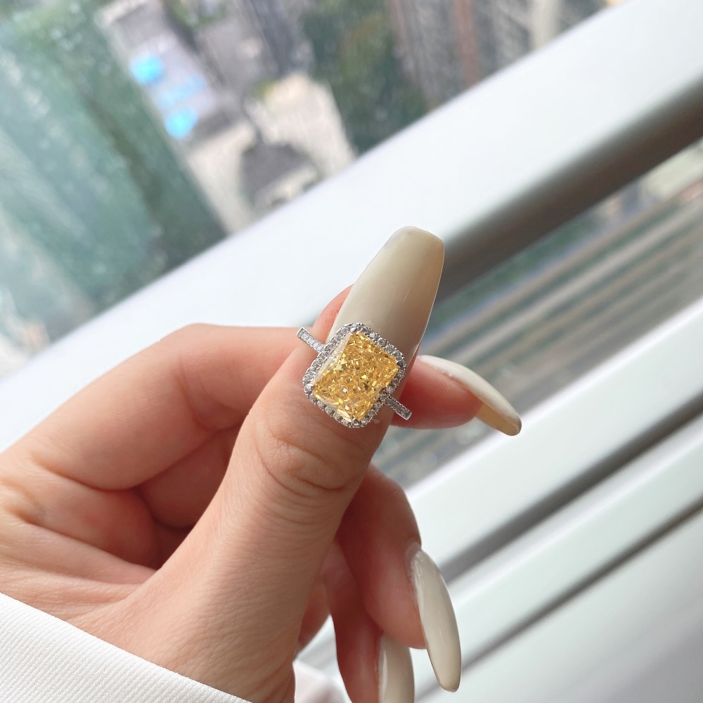 Fashion Geometric Sterling Silver Plating Zircon Rings 1 Piece