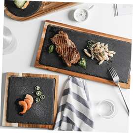 西式烤肉甜点储存托盘木质西餐零食日料食品盘实木小吃托盘木托盘
