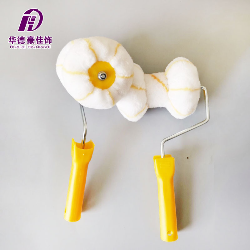 Huade Haojia decorada con cepillo de rodillo de teja de acero de color, tablero de olas, herramienta de pintura de cepillo práctica, cepillo de tubería, rodillo de doble rueda