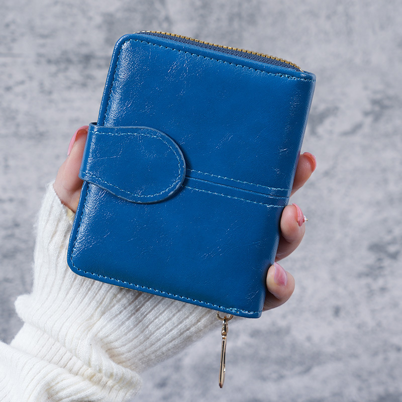 Fábrica al por mayor nueva cartera de las mujeres de color sólido de moda plegable monedero multi-funcional de gran capacidad titular de la tarjeta bolsa de la moneda