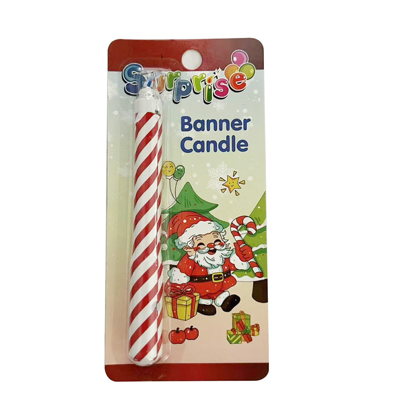 Candelero navideño con forma de abanico para cumpleaños, pancarta creativa y original para decoración de pasteles, feliz cumpleaños.